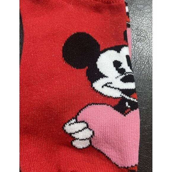 New ✨ WOT- Disney Mickey and Minnie Valentine Socks Set Of 3 Pair - Picture 4 of 4